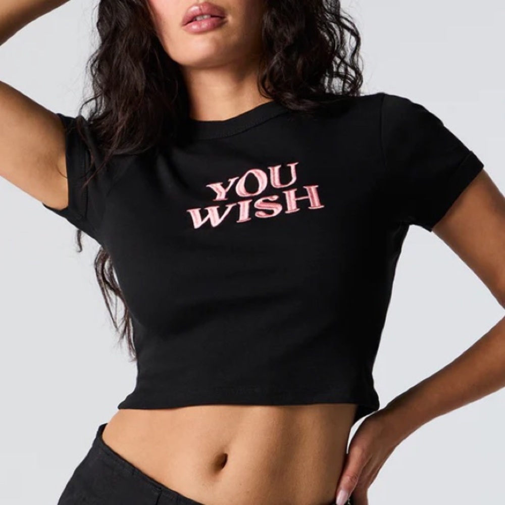 NWT — “You Wish” Cropped Baby T-Shirt — Forever 21